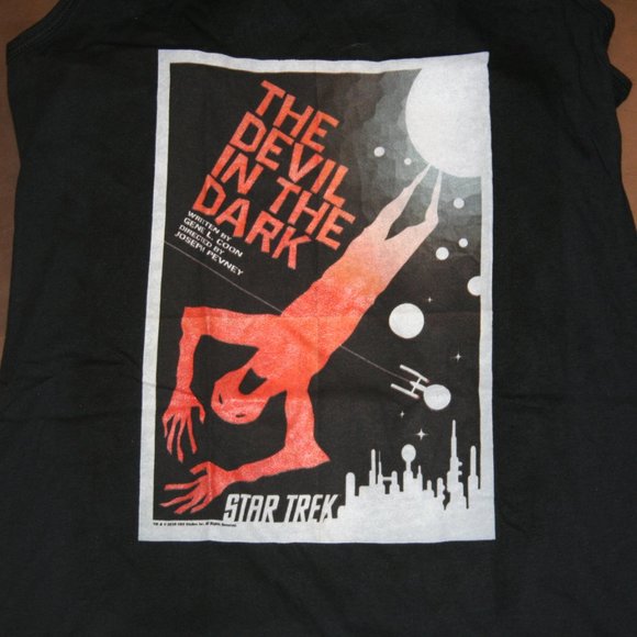Star Trek Racerback Devil in the Dark Large Black Original Series Tank Chest:34" - Picture 6 of 9